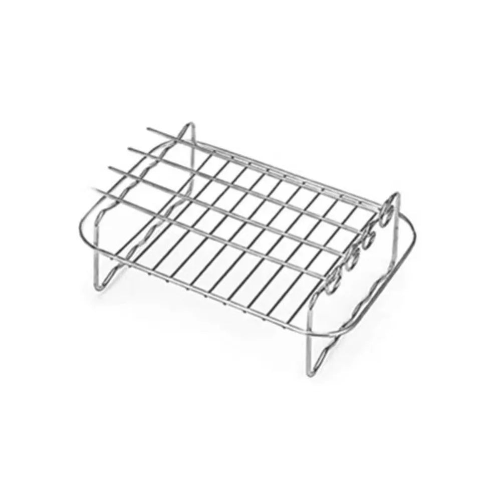 Stainless Steel Air Fryer Basket Tray Airfryer Rack Versatile Roasting Rack Air Fryer Holder Kitchen Supplies Baking Accessories